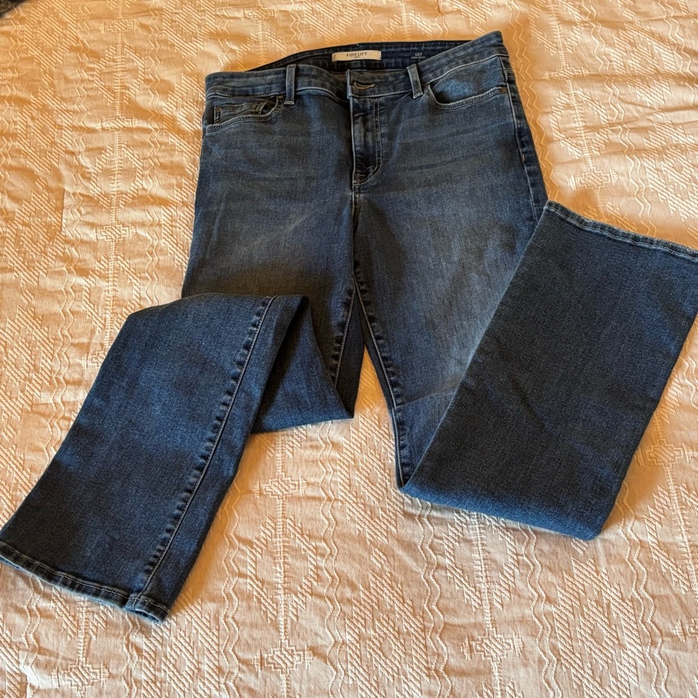 Fidelity Denim Straight Leg Jeans Style  LILY High Boot ~ sz 29 / 32